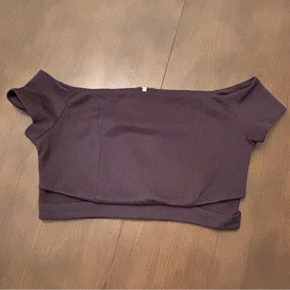 Black Cropped Going Out Top
